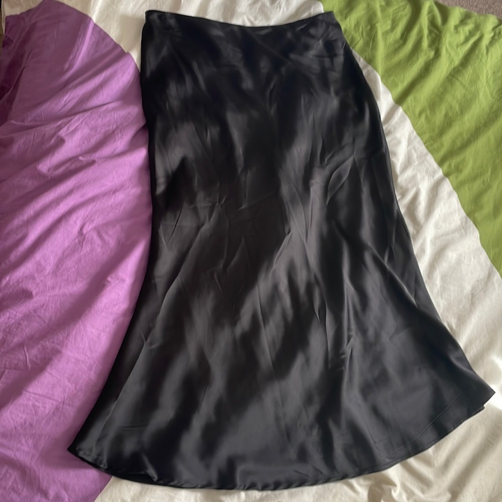 Black Trumpet Midi Skirt
